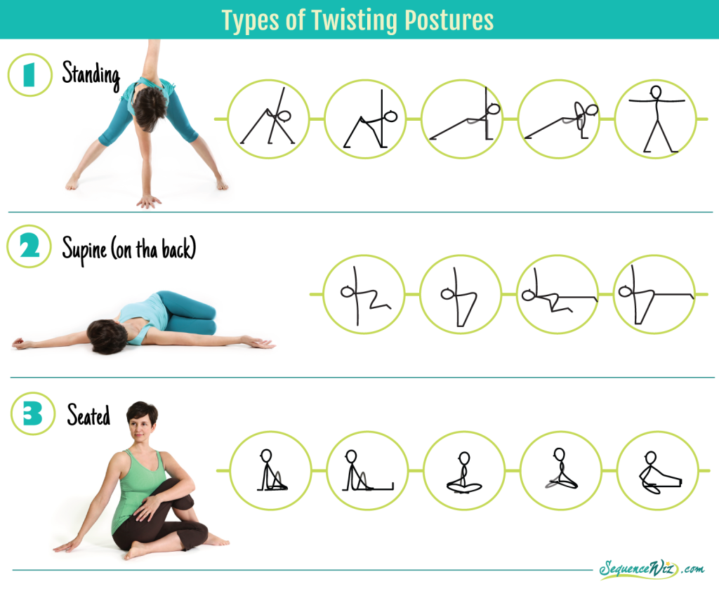 Types of twisting poses