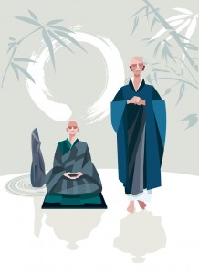 Zen Master and Disciple Vertical