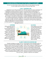 Six main external factors that affect sleep